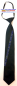 Preview: Krawatte schwarz, ohne Emblem, mit Knoten und Gummiband, 100% Polyester
