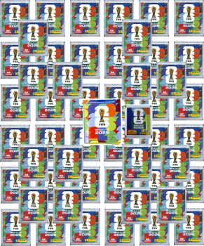 PANINI - 50 Sticker Tüten, 1 Album, 1 DFB Sticker,  FIFA WM 2026