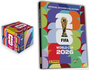 PANINI Box mit 100 Tüten + Hardcover Album, FIFA World Cup 2026  Stickerkollektion