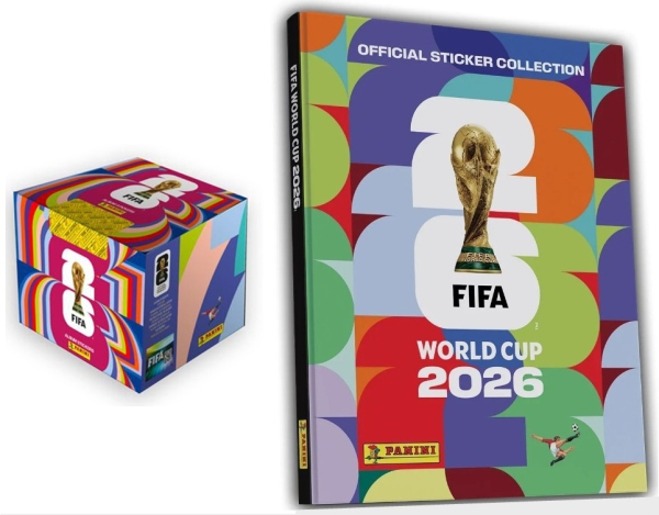 PANINI Box mit 100 Tüten + Hardcover Album, FIFA World Cup 2026  Stickerkollektion