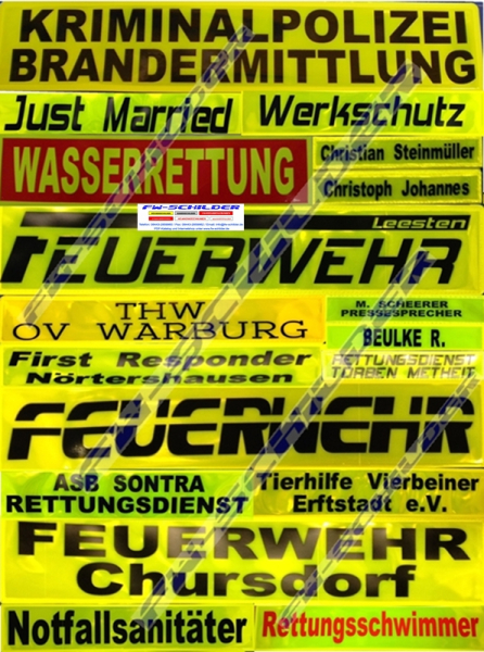 Reflex Rückenschild gelb, glänzend, reflektierend, 38 x 16 cm
