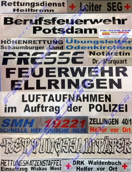 Brustschild silber reflektierend, 15 x 5 cm