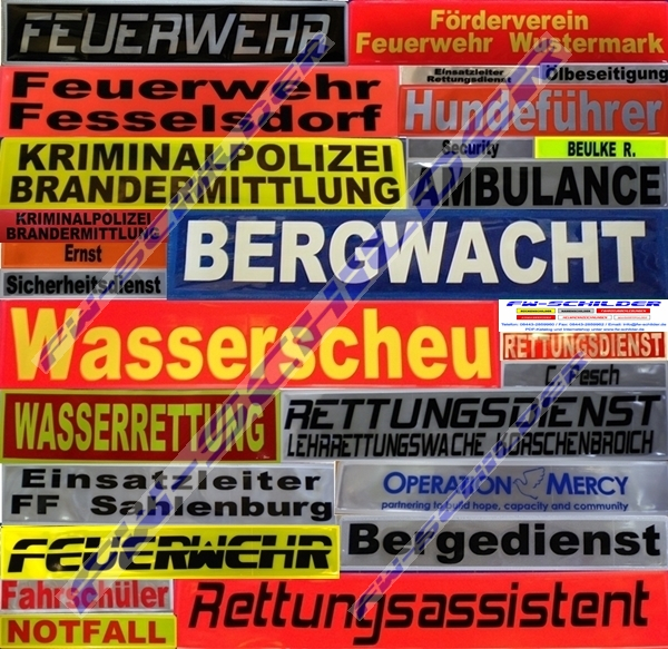 Reflex Rückenschild weiß, glänzend, reflektierend, 38 x 8 cm