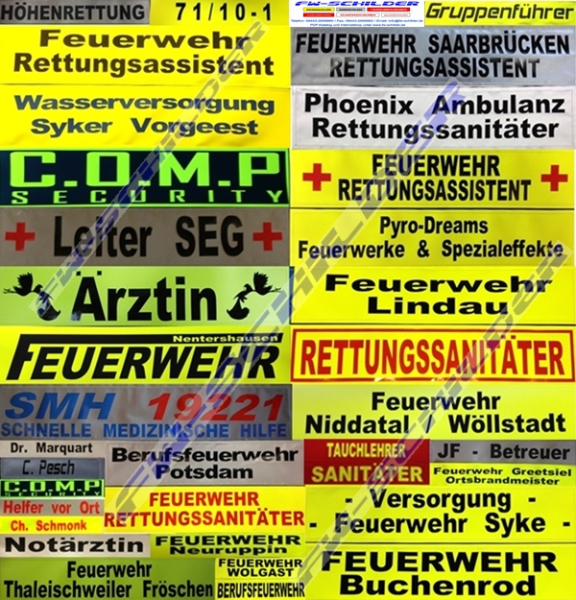 Rückenschild silber, matt, reflektierend, 50 x 10 cm
