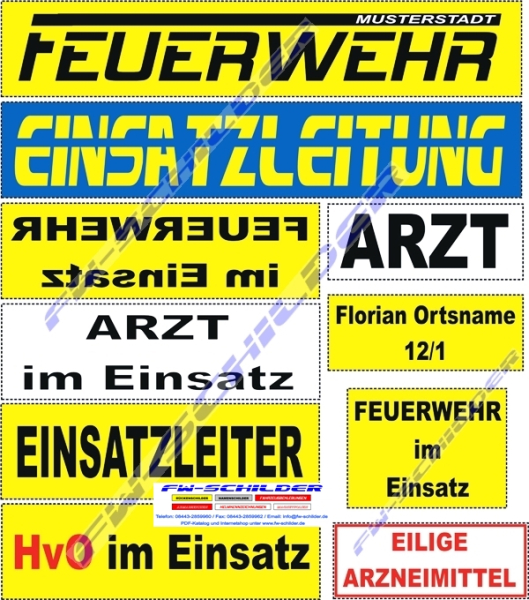 Magnetfolienschild weiß "WUNSCHTEXT", 40x12cm