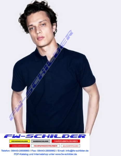 Polo Shirt, inklusive Rückenaufdruck, aus 100% Baumwolle, 210g/m²