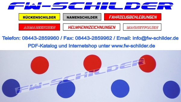 Helmkennzeichnungspunkt blau 20mm Ø